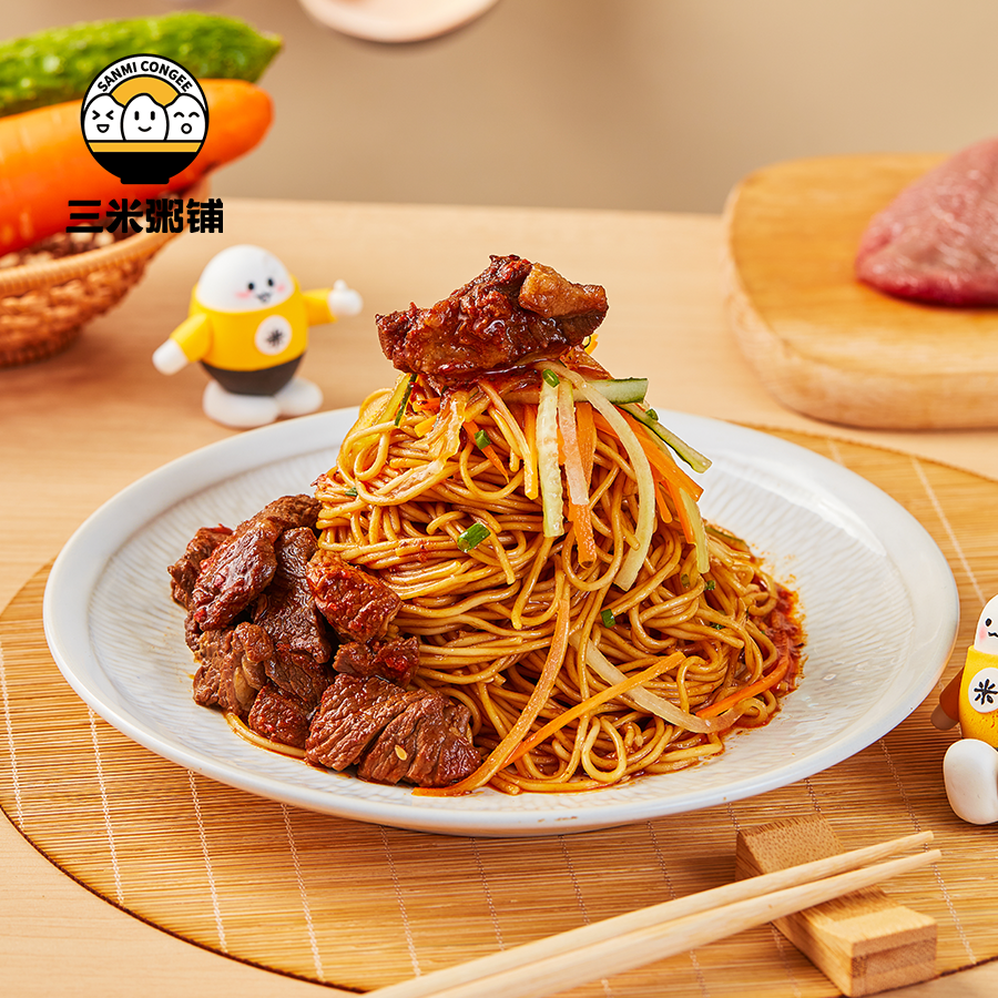 秘制牛腩拌面 
